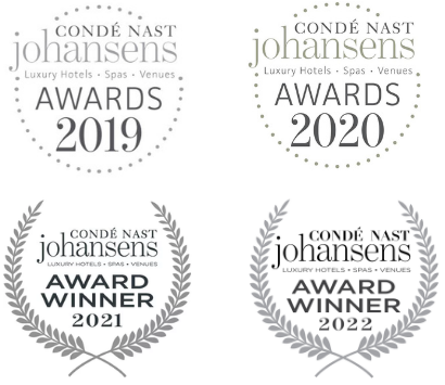 Ganhadora dos Prêmios de Excelência da Condé Nast Johansens 2019, 2020, 2021, 2022 & 2023
